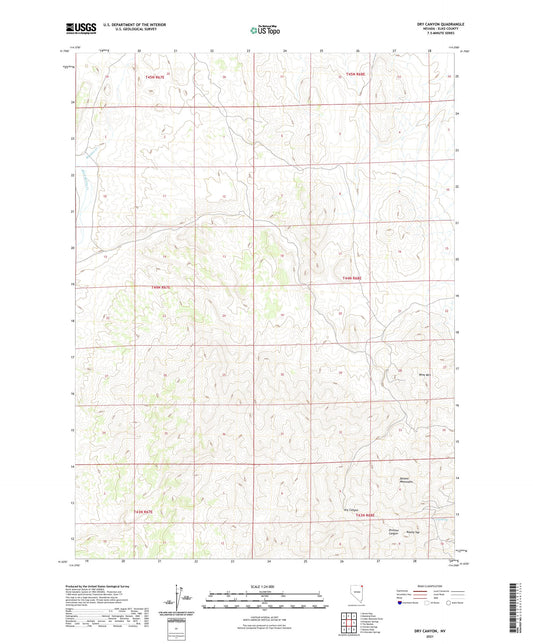 Dry Canyon Nevada US Topo Map Image