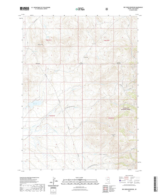 Dry Creek Reservoir Nevada US Topo Map Image