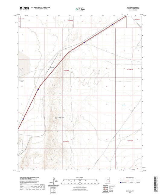 Dry Lake Nevada US Topo Map Image