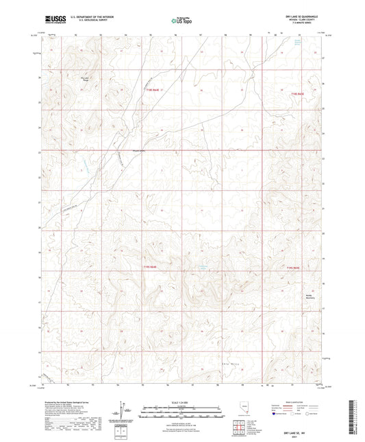 Dry Lake SE Nevada US Topo Map Image