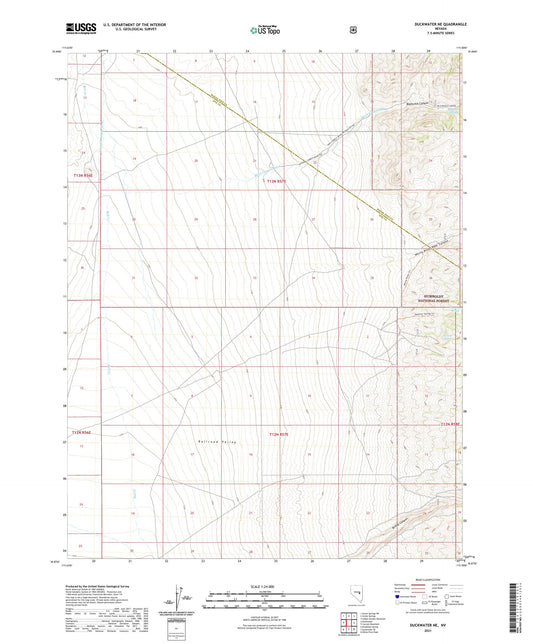 Duckwater NE Nevada US Topo Map Image
