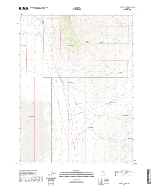 Dugout Spring Nevada US Topo Map Image