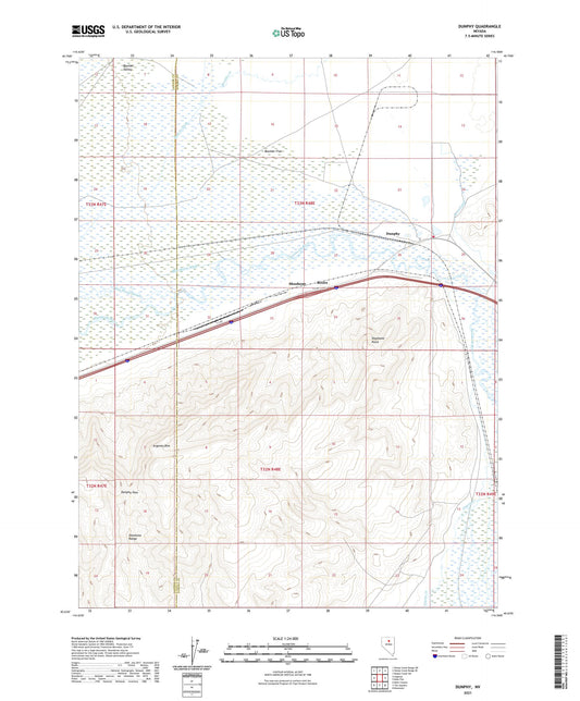 Dunphy Nevada US Topo Map Image