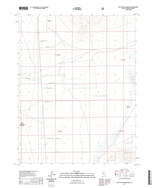 East of Davis Mountain Nevada US Topo Map Image