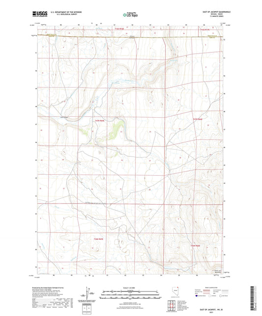 East of Jackpot Nevada US Topo Map Image