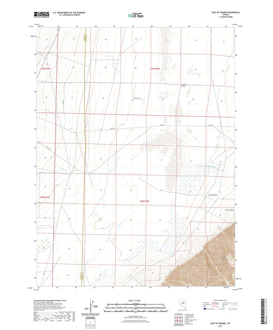 East of Tenabo Nevada US Topo Map Image