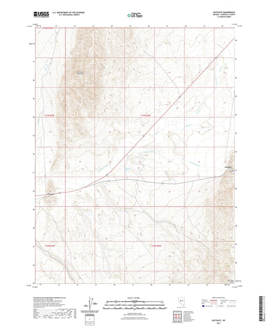 Eastgate Nevada US Topo Map Image