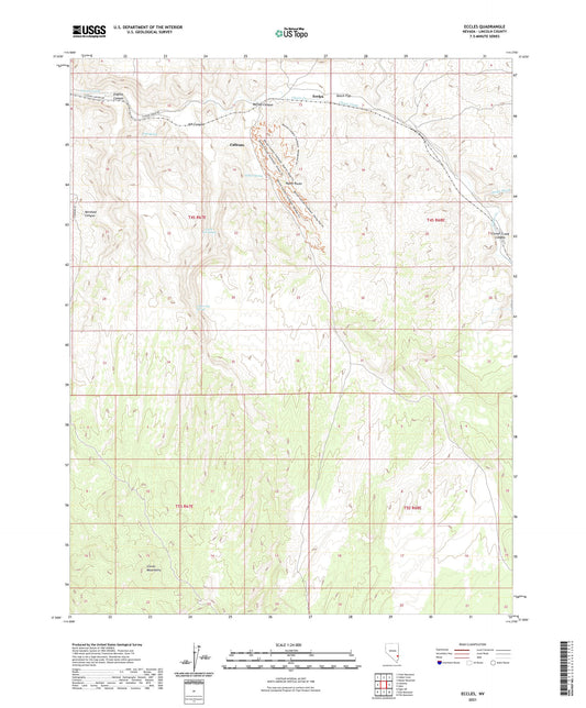 Eccles Nevada US Topo Map Image
