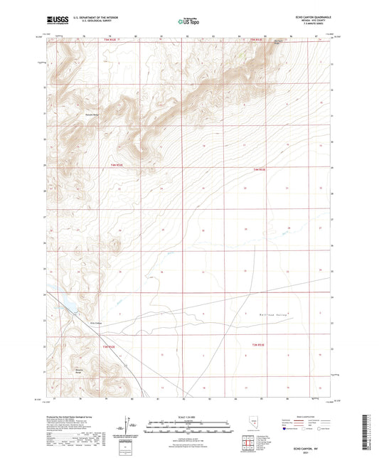 Echo Canyon Nevada US Topo Map Image