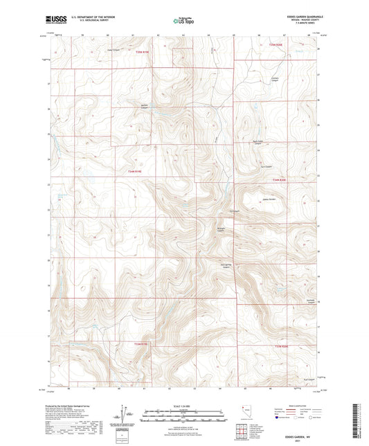 Eddies Garden Nevada US Topo Map Image