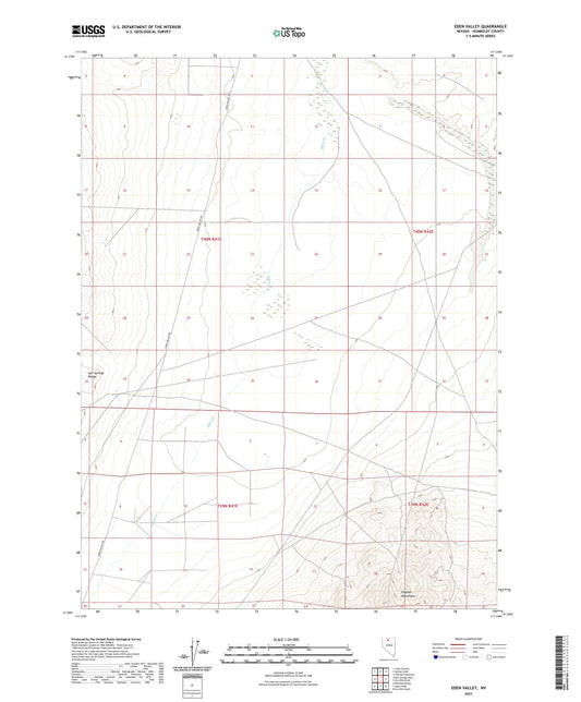 Eden Valley Nevada US Topo Map Image