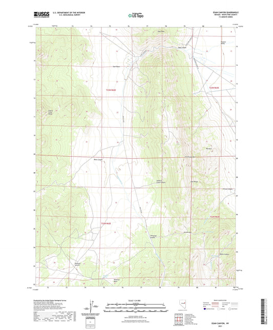Egan Canyon Nevada US Topo Map Image