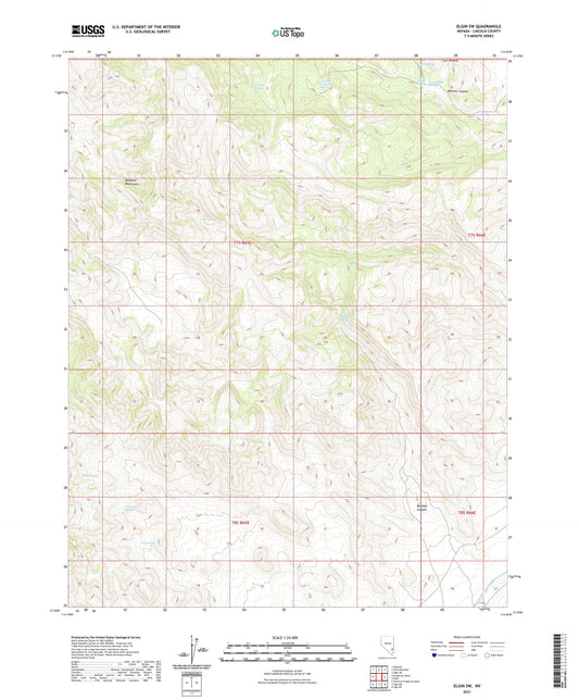 Elgin SW Nevada US Topo Map Image