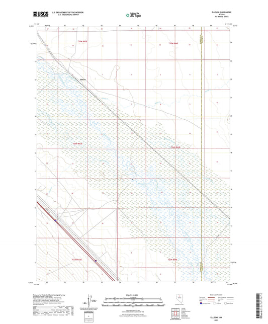 Ellison Nevada US Topo Map Image