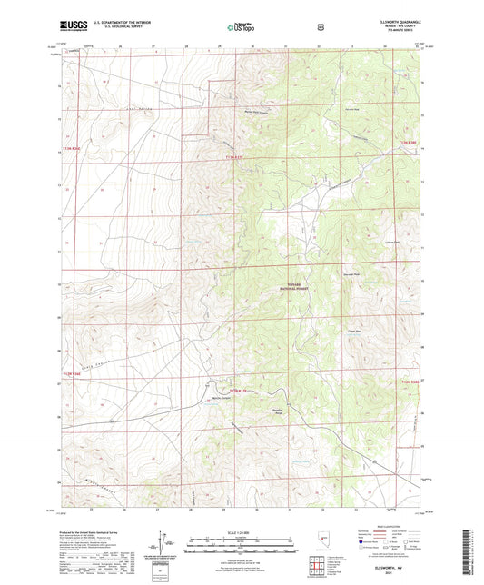 Ellsworth Nevada US Topo Map Image