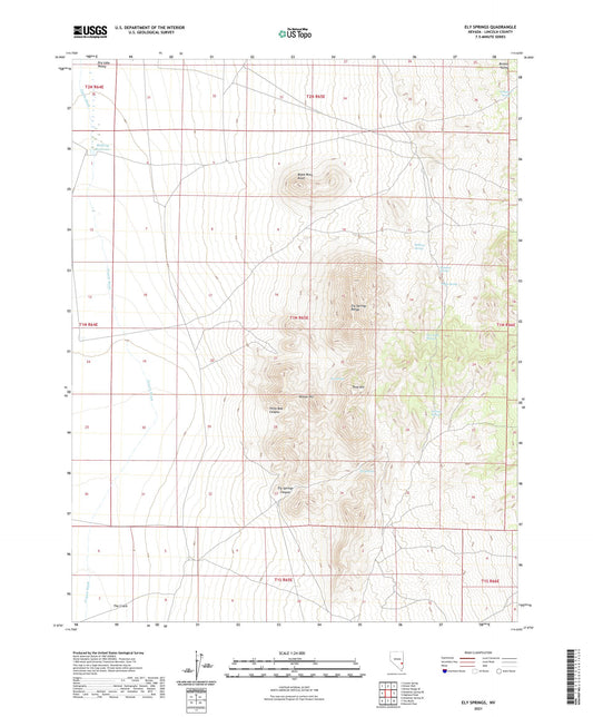 Ely Springs Nevada US Topo Map Image