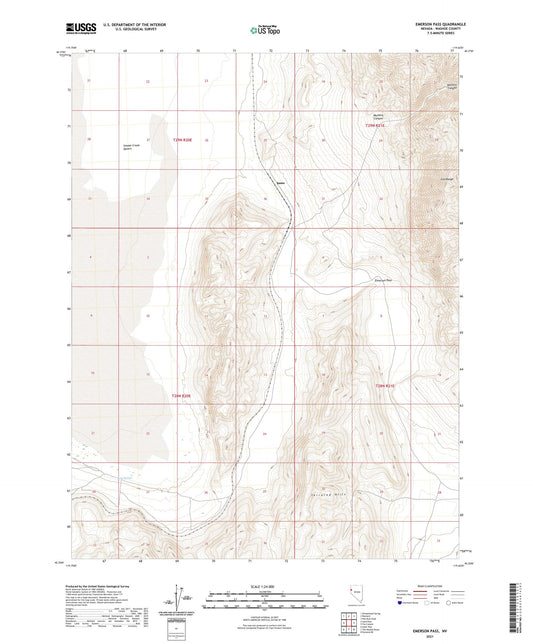 Emerson Pass Nevada US Topo Map Image