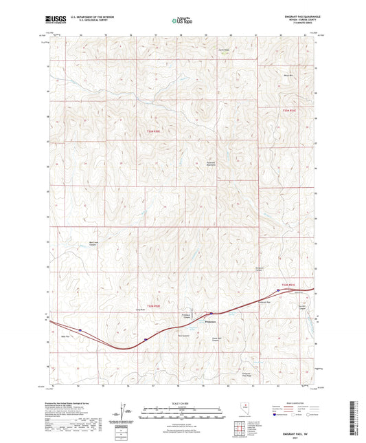 Emigrant Pass Nevada US Topo Map Image