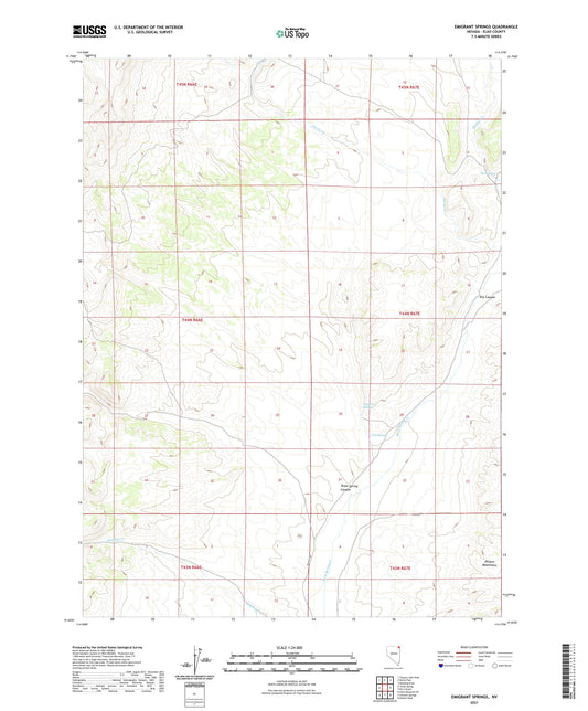 Emigrant Springs Nevada US Topo Map Image
