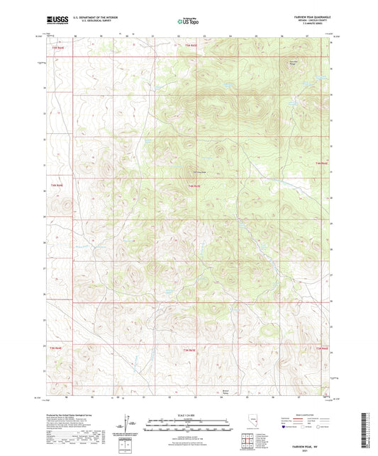 Fairview Peak Nevada US Topo Map Image