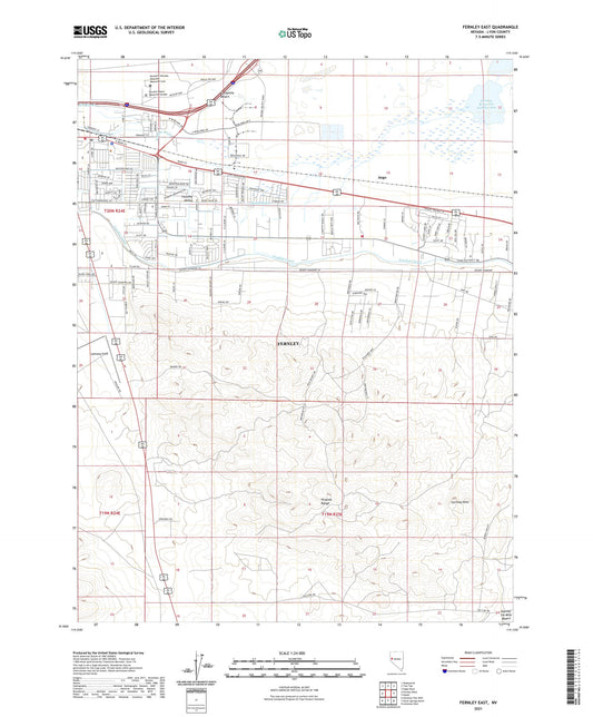 Fernley East Nevada US Topo Map Image