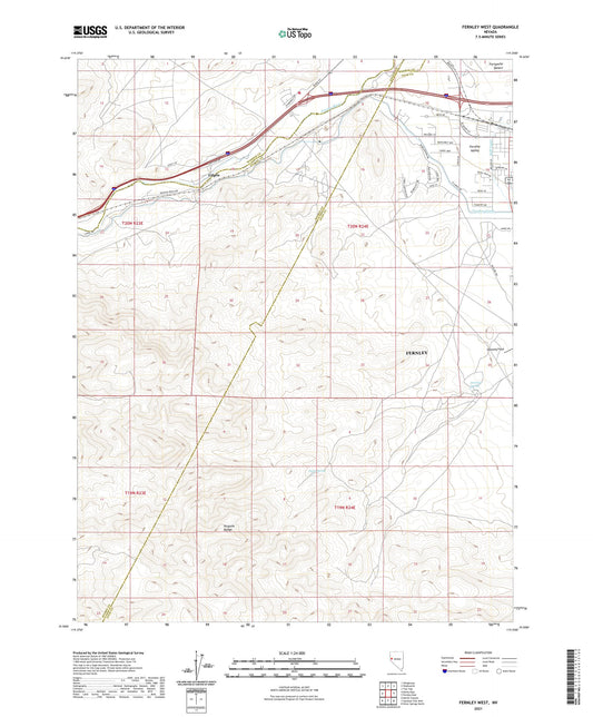 Fernley West Nevada US Topo Map Image
