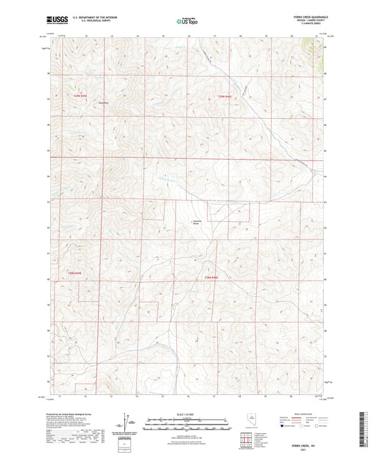 Ferris Creek Nevada US Topo Map Image