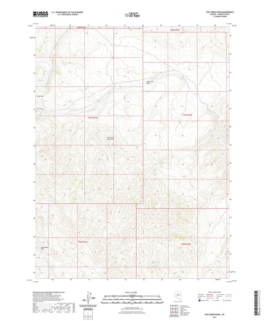Fish Creek Basin Nevada US Topo Map Image