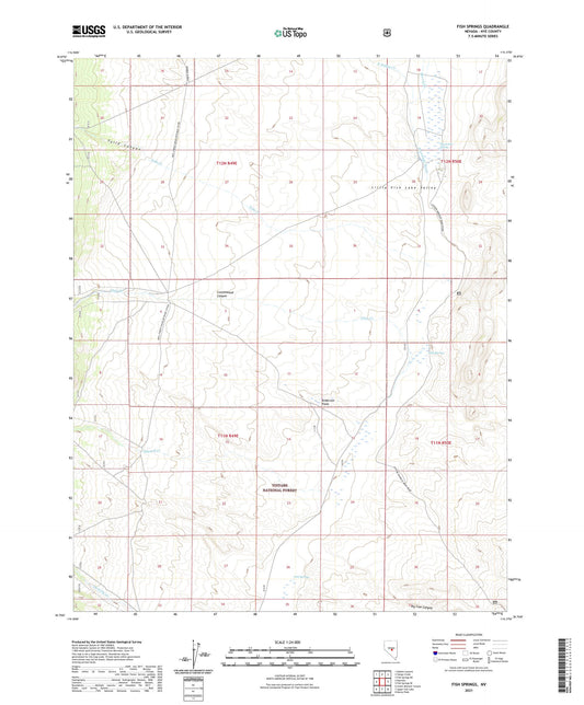 Fish Springs Nevada US Topo Map Image