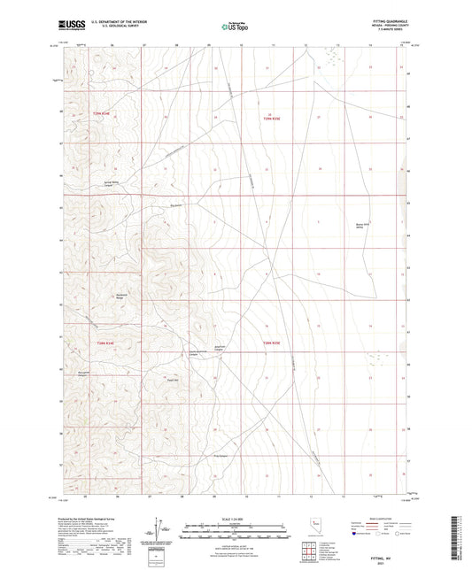 Fitting Nevada US Topo Map Image