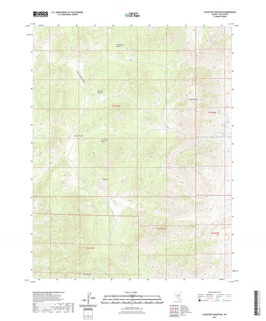 Flagstaff Mountain Nevada US Topo Map Image
