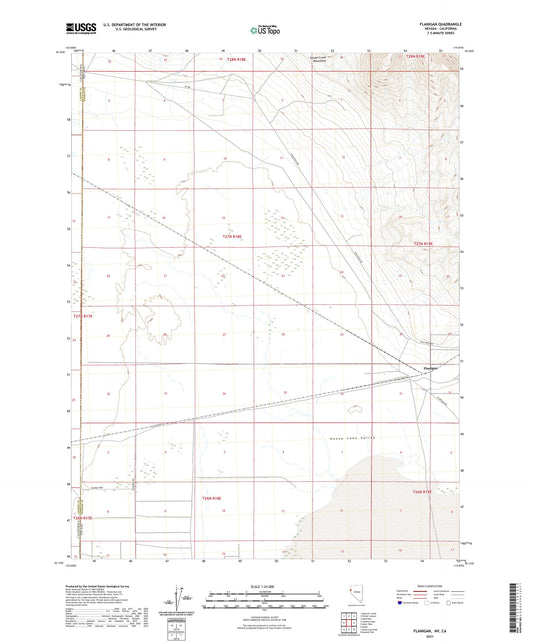 Flanigan Nevada US Topo Map Image