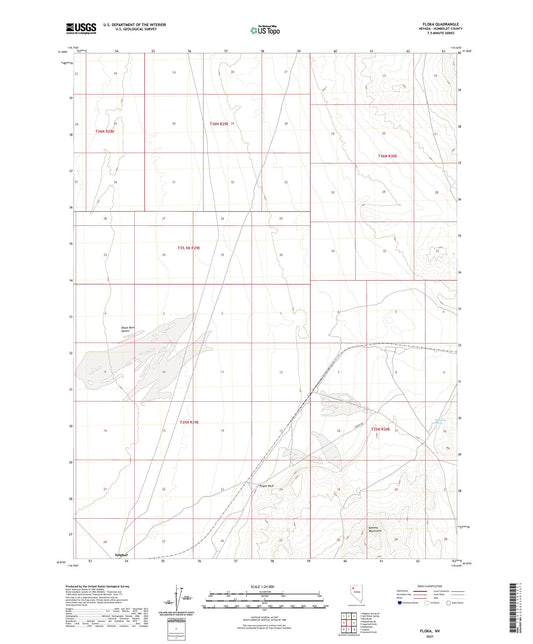 Floka Nevada US Topo Map Image