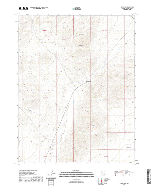 Fossil Peak Nevada US Topo Map Image