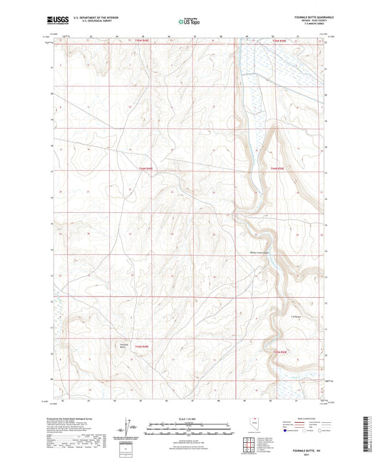 Fourmile Butte Nevada US Topo Map Image