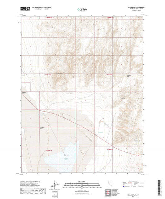 Fourmile Flat Nevada US Topo Map Image