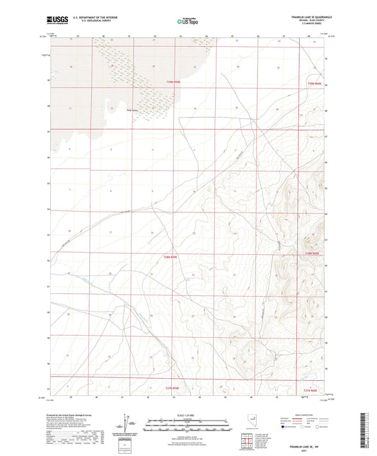 Franklin Lake SE Nevada US Topo Map Image