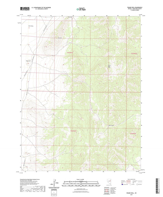 Franks Well Nevada US Topo Map Image