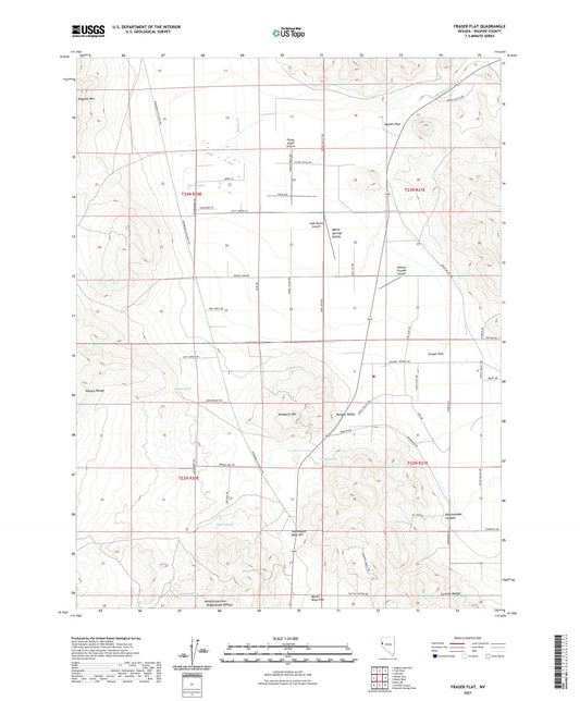 Fraser Flat Nevada US Topo Map Image
