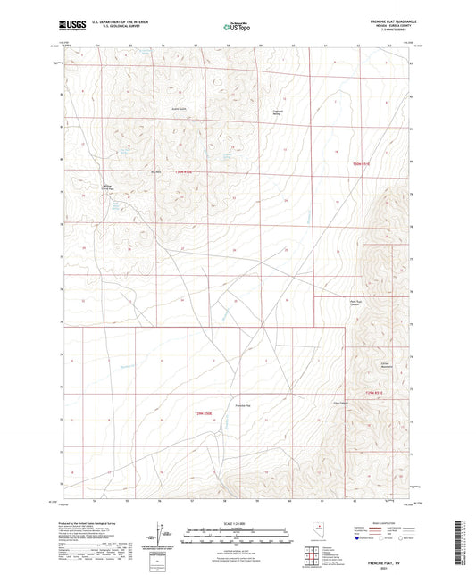 Frenchie Flat Nevada US Topo Map Image