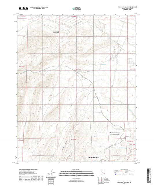 Frenchman Mountain Nevada US Topo Map Image