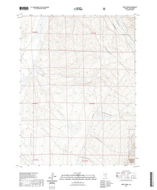 Frost Creek Nevada US Topo Map Image