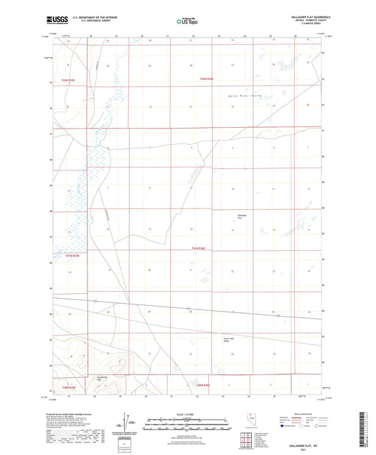 Gallagher Flat Nevada US Topo Map Image
