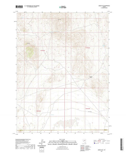 Garcia Flat Nevada US Topo Map Image