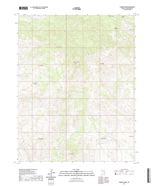 Garden Spring Nevada US Topo Map Image