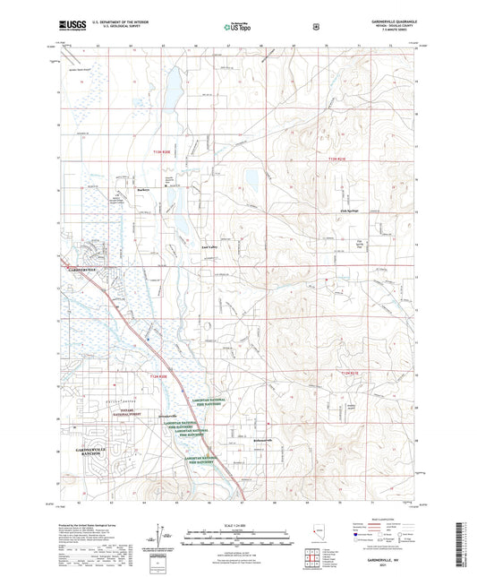 Gardnerville Nevada US Topo Map Image