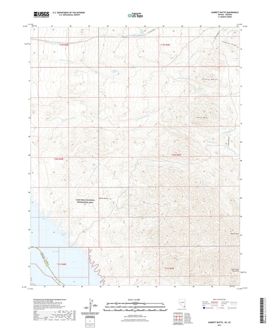 Garrett Butte Nevada US Topo Map Image