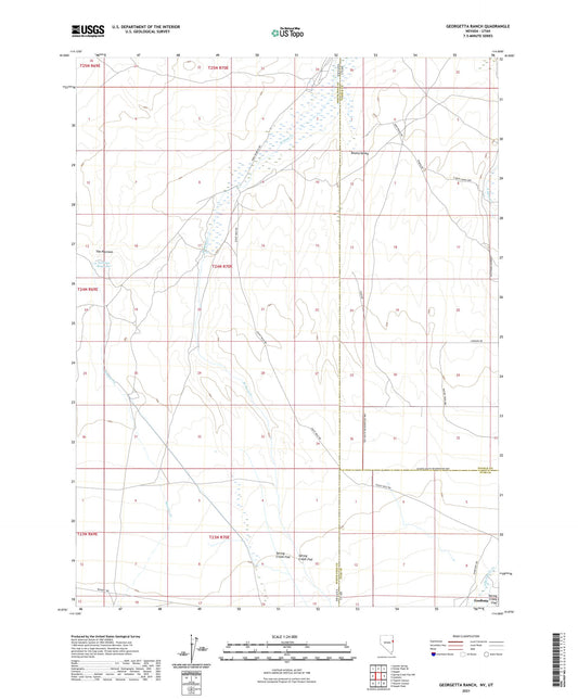 Georgetta Ranch Nevada US Topo Map Image
