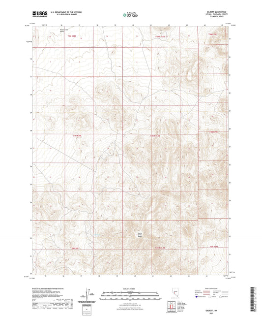 Gilbert Nevada US Topo Map Image