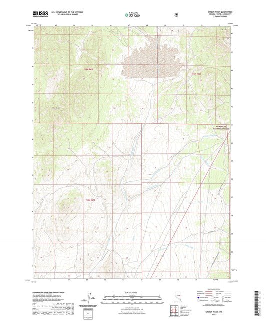 Giroux Wash Nevada US Topo Map Image